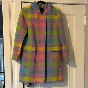 Rare J. Crew Vibrant Stadium Cloth Coat